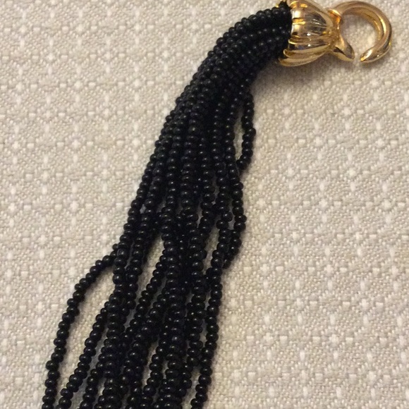 Multi strand black small bead necklace. - Picture 4 of 6